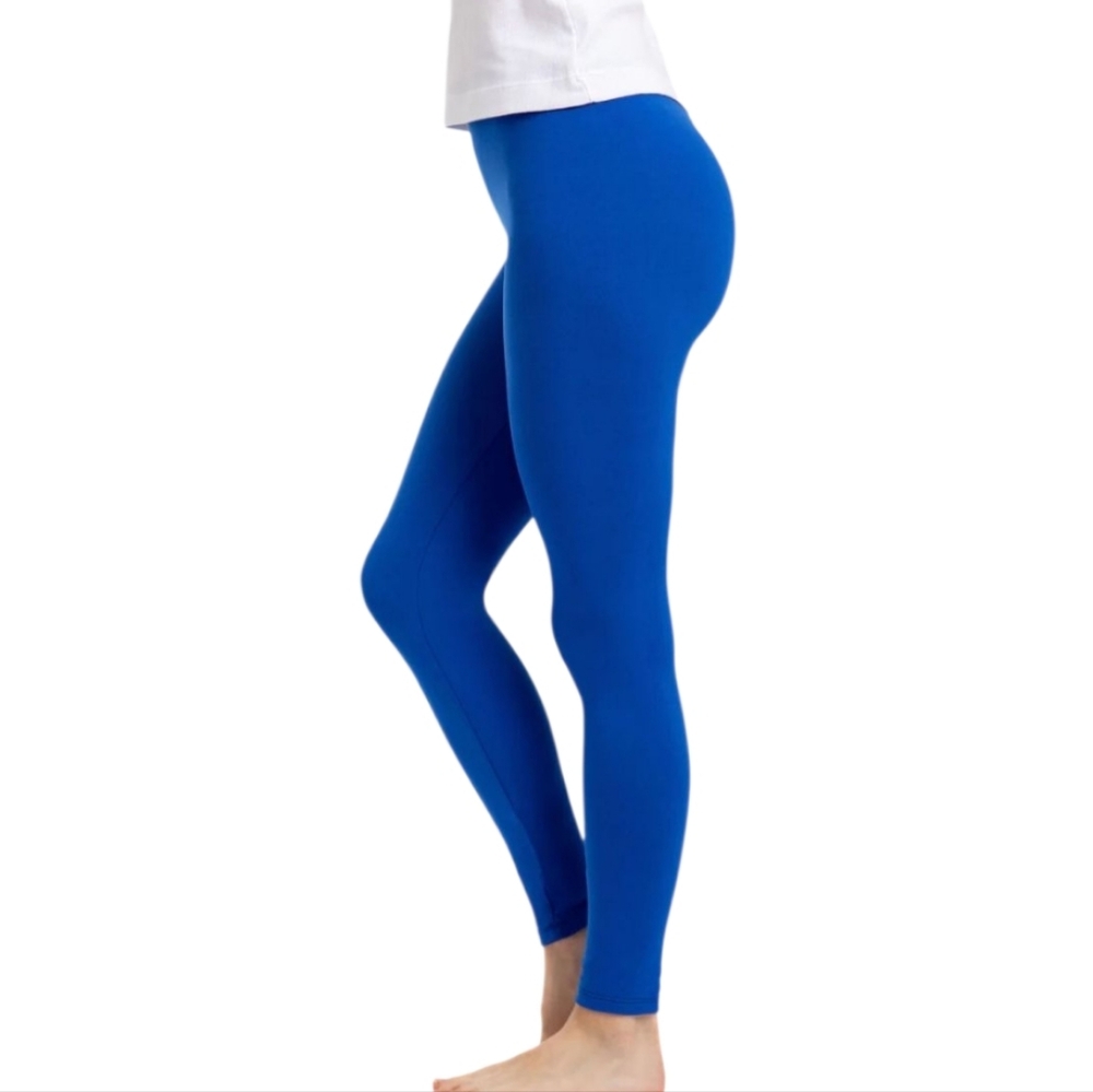 LEGGINGS DEPOT Solid Sky Blue Full Length Leggings Size 3X NWT
